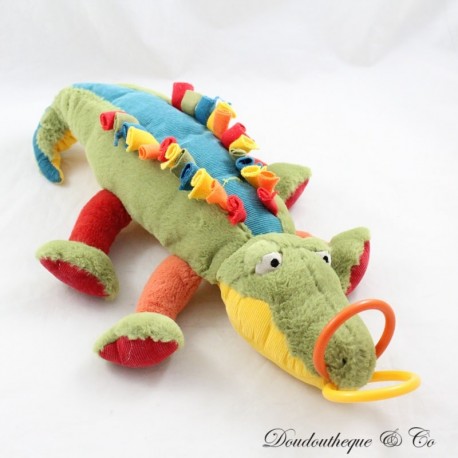 Crocodile Activity Plush JELLYCAT Happihoop Croc Green Blue Red Orange 32 cm