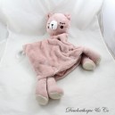 Großer flacher Teddybär GEMO Pink Scratch Plaid Augen geschlossen 55 cm