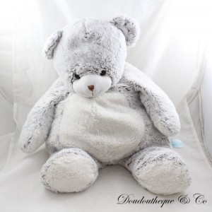 Peluche range pyjama ours BABY NAT' Les Flocons