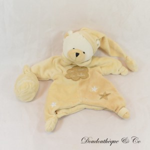 Teddy Bear Puppet BABY NAT' Brown and Beige A Baby's Dream Sleeping Powder 26 cm
