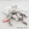 Hippopotamus Flat Cuddly Toy, CUDDLY TOY & COMPANY Pretty Taupe White Pacifier Holder Cutly Blanket DC3038
