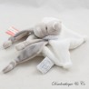 Hippopotamus Flat Cuddly Toy, CUDDLY TOY & COMPANY Pretty Taupe White Pacifier Holder Cutly Blanket DC3038