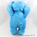Vintage Blue White Mascot Teddy Bear Advertising Plush Bob Bear BUTAGAZ Mascot Blue White 24 cm