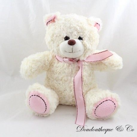 Plüschbär CASINO Beige Rosa Schal Plüschbär CASINO Beige Rosa Schal