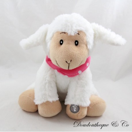 Peluche Sheep Sound FIZZY Bianco Rosa