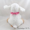 Peluche sonore mouton FIZZY blanc rose