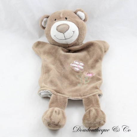 Teddybär Puppe PLAYKIDS Braune Blumen