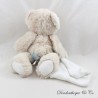 Plush Handkerchief Bear BABY NAT' Pap'ours Honey BN0486 Puppet with Blanket 25 cm