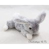 Plush rabbit DOUDOU ET COMPAGNIE grey, white, black, soft and soft body, 22 cm