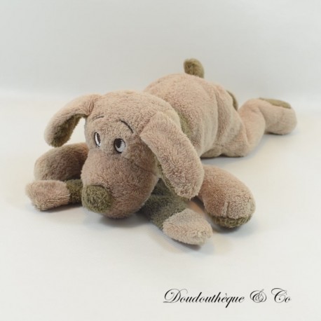 Plüsch Fifi Hund DIMPEL Braun Taupe Schal 27 cm Plüsch Fifi Hund DIMPEL Braun Taupe Schal 27 cm