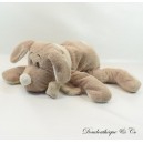 Peluche Fifi chien DIMPEL marron beige  écharpe 40 cm