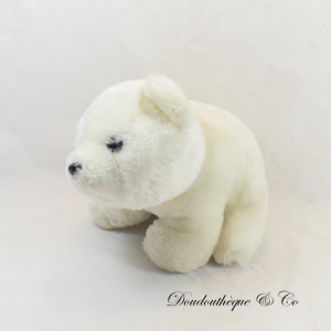 Peluche de oso polar NO BRANDED posición sentada blanca 20 cm