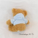 Teddybär I LOVE MONT ST MICHEL brauner Werbebär süß blaue Kapuze 13 cm