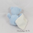 Pañuelo de osito de peluche DOUDOU ET COMPAGNIE azul blanco 11 cm
