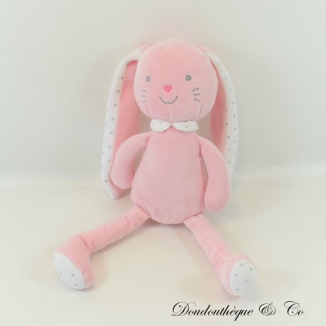 Conejito de peluche TEX BABY rosa plata estrellas 29 cm