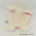 Coperta piatta di peluche per conigli BABY NAT' Cuddles Rosa Bianco BN070 20 cm
