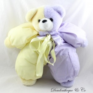 Vintage Teddy Bear VANILLA & MURE Girl Yellow Purple Fabric Perfumery 36 cm