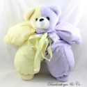 Vintage Teddy Bear VANILLA & MURE Girl Yellow Purple Fabric Perfumery 36 cm