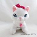 Plush Cat BARBIE Mattel White Pink Bow