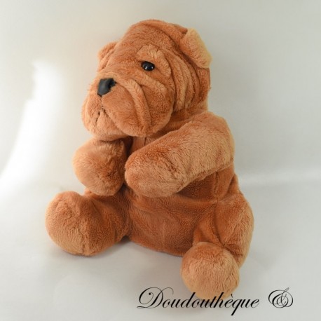 Plüschhundpuppe TEDDYBÄR Braune Bulldogge 22 cm