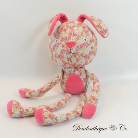 Plush Rabbit DPAM Baby Pink Floral Long Legs From Same to Same 35 cm