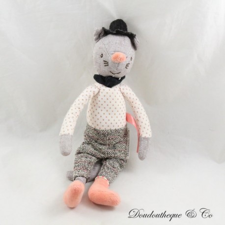 Plüschkatze Le Gallant MOULIN ROTY Es war einmal grau orange Tupfen 24 cm Plüschkatze Le Gallant MOULIN ROTY Es war einmal grau orange Tupfen 24 cm