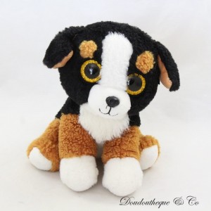 Peluche Roscoe le chien TY Beanie Babies marron noir gros yeux 16 cm