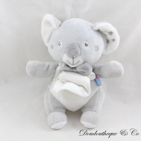 Koala handkerchief cuddly toy CANDY CANE star grey