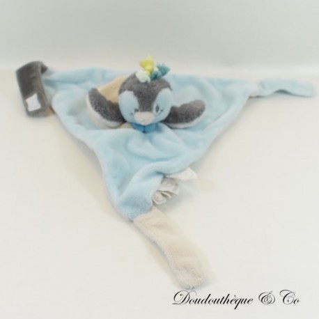 Louis der Pinguin Dreieck Flache Decke NOUKIE'S Louis und Scott Grau Blau Weiß 24 cm Louis der Pinguin Dreieck Flache Decke NOUKIE'S Louis und Scott Grau Blau Weiß 24 cm