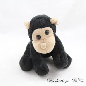 Peluche singe PETJES WORLD noir marron