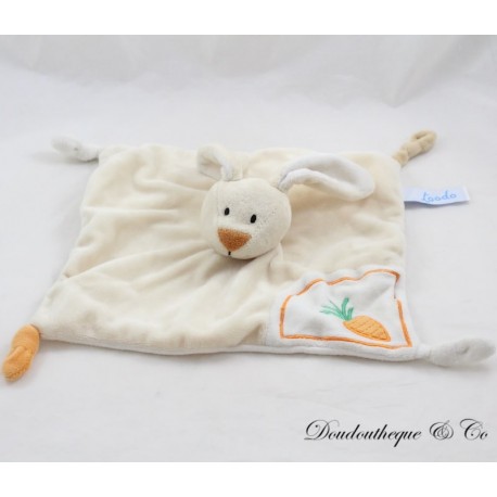 Flaches Kuscheltier Hase TOODO beige Karotte weiß Flaches Kuscheltier Hase TOODO beige Karotte weiß