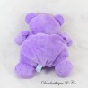 Plush Bear TEDDY BEAR Purple Embroidered Butterfly Pink Green Vintage 30 cm