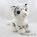 Peluche di peluche di tigre bianca come la neve grandi occhi azzurri