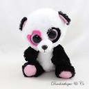 Plush Mandy panda TY Beanie Boo's Black White Pink Heart Big Eyes 16 cm