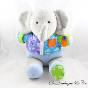 Peluche d'activités Pom éléphant LANSAY Babar