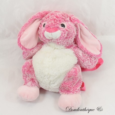 RODADOU Rabbit Plush Backpack Pink & White 34 cm