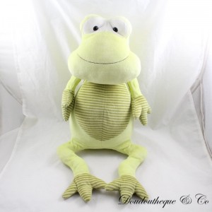 Peluche grenouille verte rayures