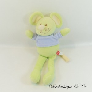 Topolino di peluche TEX CARREFOUR t-shirt verde blu 28 cm