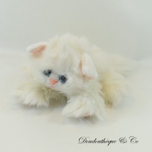 Plüschkatze LITTLE KITTEN TYCO Kitty Kittens Weiß länglich Vintage 1992 26 cm