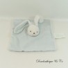 Flaches Kuscheltier Hase KIMBALOO La Halle quadratisch hellblau 20 cm