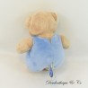 Stuffed bear MOTS D'ENFANTS house blue, chick 18 cm