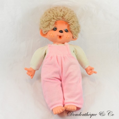Kiki-Plüschimat in rosa Overalls Beige Haare Kiki GM vintage 45 cm Kiki-Plüschimat in rosa Overalls Beige Haare Kiki GM vintage 45 cm