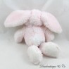Peluche lapin HISTOIRE D'OURS Fluffy lapin rose blanc HO2734 25 CM