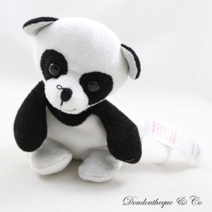 Mini peluche panda PRIMARK noir et blanc brillant 13 cm