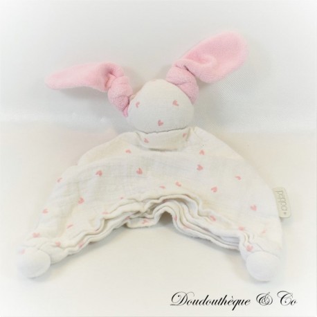 PEPPA Flaches Hasenkuscheltier, weiß und rosa, Bio-Baumwolle, Bio, 27 cm PEPPA Flaches Hasenkuscheltier, weiß und rosa, Bio-Baumwolle, Bio, 27 cm