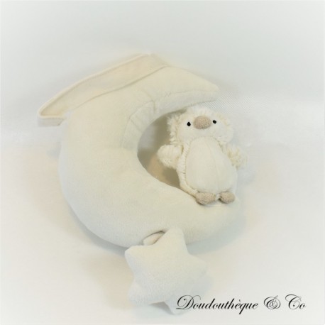 Musikalische Eule Kuscheltier, JELLYCAT Bashful, Weiß, Musikalische Eule, Mond, 22 cm Musikalische Eule Kuscheltier, JELLYCAT Bashful, Weiß, Musikalische Eule, Mond, 22 cm