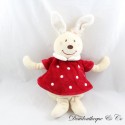 Peluche lapin SUCRE D'ORGE tee shirt rouge