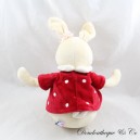 Peluche lapin SUCRE D'ORGE tee shirt rouge