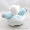 Soft Blue White Striped KALOO Bear Plush Chubby Tender and Soft Creations 16 cm