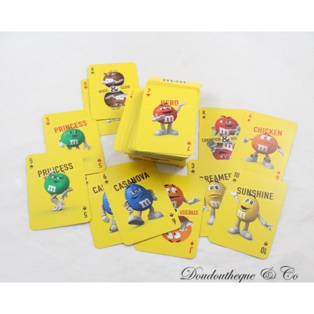 Jeu de cartes M&M'S Hero bonbons chocolat Rouge et Jaune publicitaire